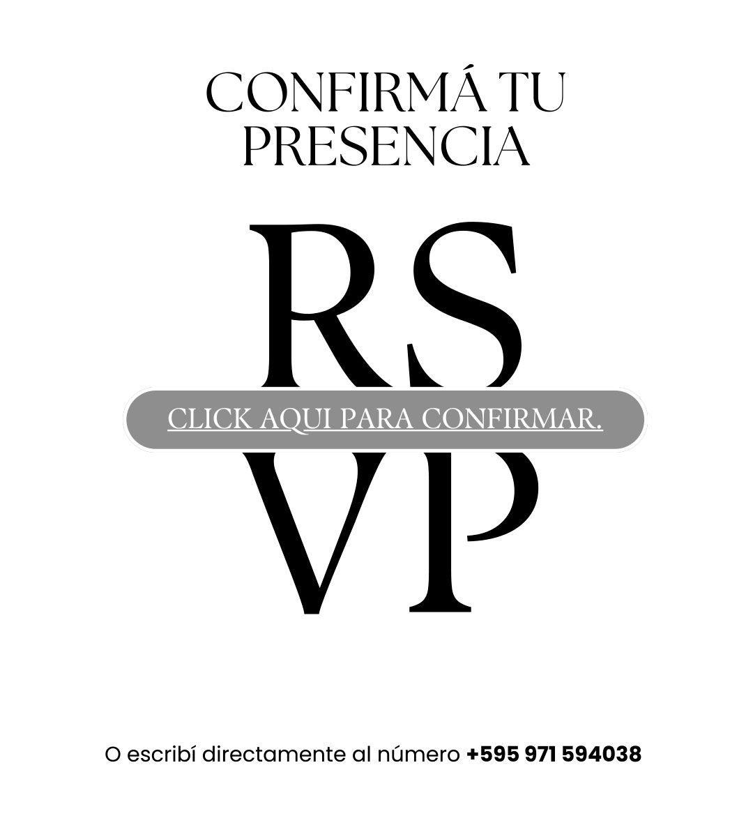 Confirmá tu presencia